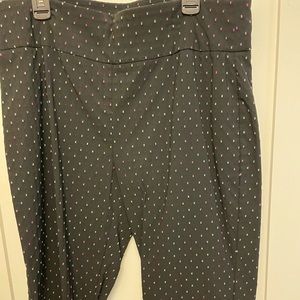 Black capris with color blocks